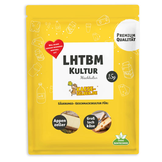 LHTBM Kultur, Milchsäurebakterien, Mischkultur, Säuerungs- und Geschmackskultur zum Käse selber machen für Typ Appenzeller, Großlochkäse uvm.