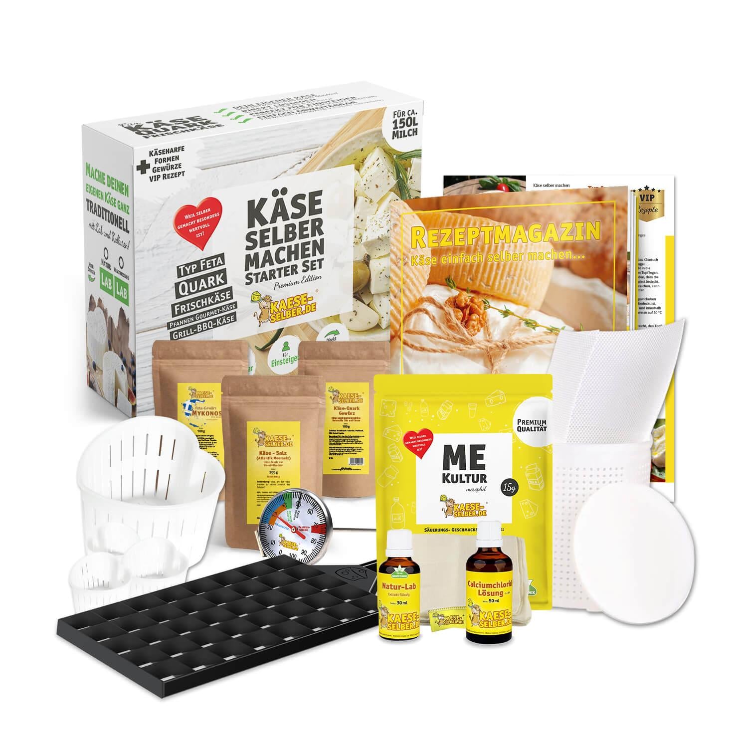 Käse selber machen Starter Set -Premium Edition-