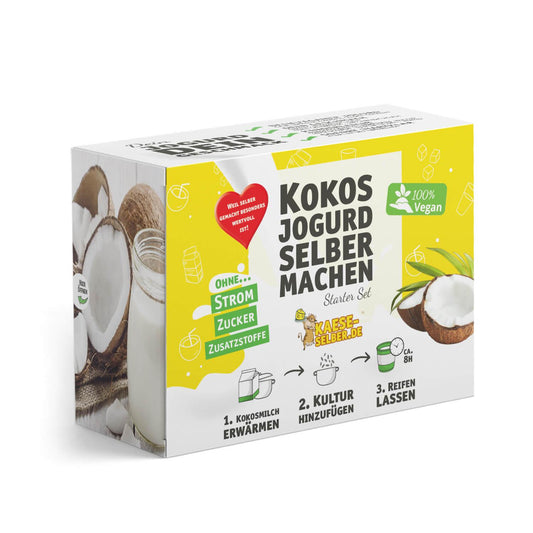 Veganen Kokosjogurd selber machen Set (Joghurt Alternative)