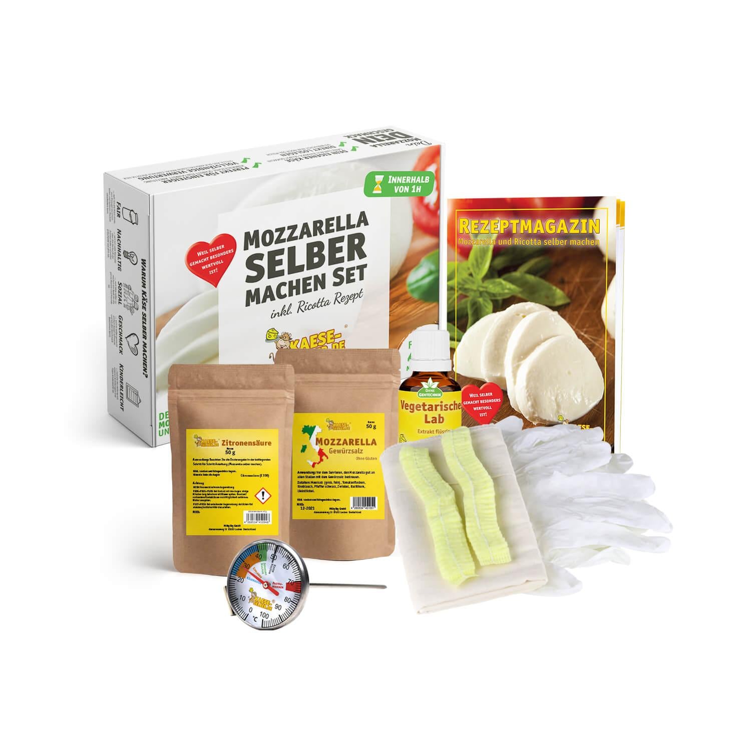 Mozzarella und Ricotta selber machen Set